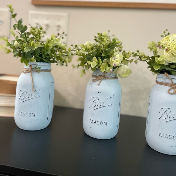 ITS A BOY center piece table decorations boy baby shower blue mason jar - Picture 8 of 9